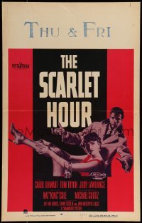 2p385 SCARLET HOUR WC 1956 Michael Curtiz directed, sexy Carol Ohmart showing her leg, Tom Tryon!