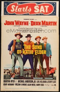 2p390 SONS OF KATIE ELDER WC 1965 line up of John Wayne, Dean Martin & more + Martha Hyer!