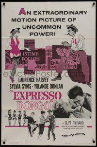 2r367 EXPRESSO BONGO 1sh 1960 Laurence Harvey, Sylvia Syms, Val Guest, English beatniks!