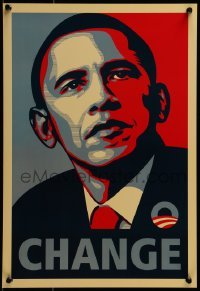 2z405 BARACK OBAMA 13x19 commercial poster 2008 iconic Shepard Fairey art, 'Hope'!