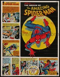 2z522 ORIGIN OF THE AMAZING SPIDER-MAN 22x29 poster 1980 Stan Lee, Coca-Cola series!