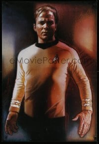 2z556 STAR TREK CREW 27x40 commercial poster 1991 Drew art of William Shatner as Captain Kirk!