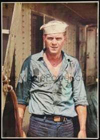 2z566 STEVE McQUEEN 24x34 commercial poster 1960s wearing his uniform from The Sand Pebbles!