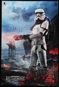 2z818 STAR WARS BATTLEFRONT 2-sided 23x34 special poster 2015 huge battle on Mustafar!