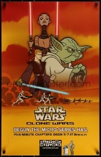 2z194 STAR WARS: CLONE WARS tv poster 2005 Anakin Skywalker, Yoda, R2-D2 and Threepio!