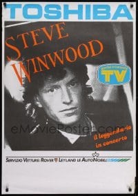 2z295 STEVE WINWOOD 28x40 Italian music poster 1983 advertising a concert on television!