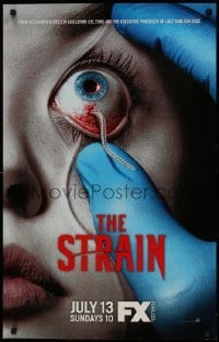 2z195 STRAIN tv poster 2015 Guillermo del Toro & Chuck Hogan, gross eyeball horror artwork!