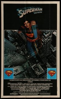 2z828 SUPERMAN Topps poster 1981 cool image of flying comic book hero Christopher Reeve!