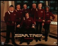 2z910 STAR TREK 18x23 video poster 1991 William Shatner, Nimoy, Kelley, Nichols, top cast!