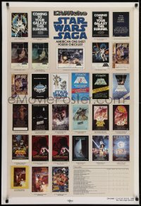 2z820 STAR WARS CHECKLIST 2-sided Kilian 1sh 1985 great images of U.S. posters!