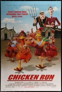 3g215 CHICKEN RUN DS 1sh 2000 Peter Lord & Nick Park claymation, poultry with a plan!