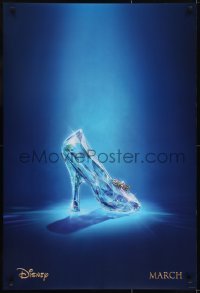 3g219 CINDERELLA teaser DS 1sh 2015 great image of classic glass slipper!