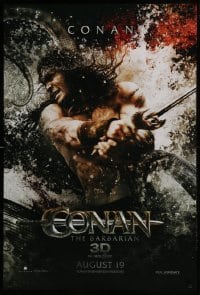 3g230 CONAN THE BARBARIAN teaser DS 1sh 2011 cool image of Jason Momoa in title role as Conan!