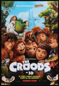 3g239 CROODS style B int'l advance DS 1sh 2013 cool image from CG prehistoric adventure comedy!