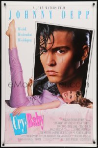 3g242 CRY-BABY DS 1sh 1990 directed by John Waters, Johnny Depp is a doll, Amy Locane