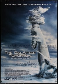 3g259 DAY AFTER TOMORROW style AS advance 1sh 2004 art of Statue of Liberty frozen in tidal wave!