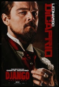 3g278 DJANGO UNCHAINED int'l teaser DS 1sh 2012 close-up image of Leonardo DiCaprio as Calvin Candie