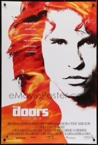 3g283 DOORS DS 1sh 1990 cool image of Val Kilmer as Jim Morrison, directed by Oliver Stone!