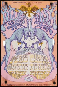 3k338 ELECTRIC FLAG/BLUE CHEER/BUDDY GUY/IKE & TINA TURNER/FREDDY KING music poster 1968 1st print!