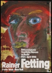 3k659 RAINER FETTING 23x32 German museum/art exhibition 1990 wild art of a man by the artist!