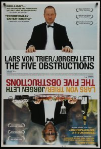 3w290 FIVE OBSTRUCTIONS 1sh 2004 Jorgen Leth, Lars von Trier, De Fem benspaend, cool mirror image!