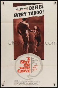 3y410 I SPIT ON YOUR GRAVE 1sh 1963 J'irai cracher sur vos tombes, Christian Marquand!