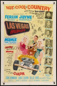 3y471 LAS VEGAS HILLBILLYS 1sh 1966 Ferlin Husky with sexy Jayne Mansfield & Mamie Van Doren!