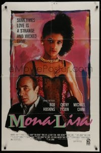 3y570 MONA LISA 1sh 1986 Neil Jordan, art of Bob Hoskins & sexy Cathy Tyson by Lucinda Cowell!