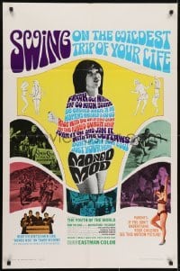 3y572 MONDO MOD 1sh 1967 teen hippie mod youth surfing drugs documentary