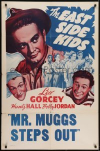 3y585 MR MUGGS STEPS OUT 1sh R1950s artwork of the East Side Kids, Leo Gorcey, Huntz Hall!