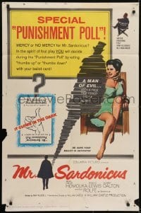 3y589 MR. SARDONICUS 1sh 1961 William Castle, the only picture with the punishment poll!