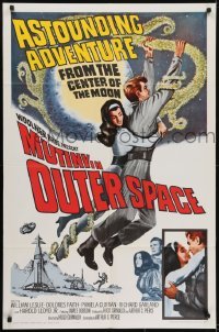 3y595 MUTINY IN OUTER SPACE 1sh 1964 wacky sci-fi, astounding adventure from the moon's center!