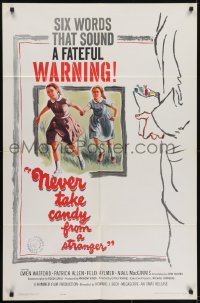 3y611 NEVER TAKE SWEETS FROM A STRANGER 1sh 1961 school principal gets away with child molesting!