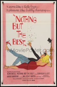 3y624 NOTHING BUT THE BEST 1sh 1964 Alan Bates, Denholm Elliot, Millicent Martin, English!