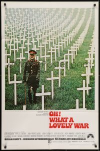 3y629 OH WHAT A LOVELY WAR 1sh 1969 Richard Attenborough WWI musical, officer in graveyard!