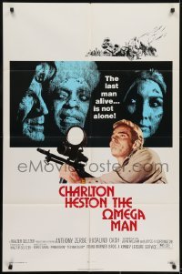 3y631 OMEGA MAN 1sh 1971 Charlton Heston is the last man alive & he's not alone, I Am Legend!