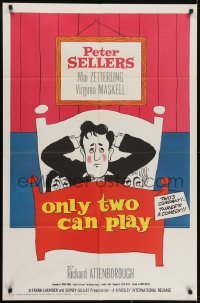 3y638 ONLY TWO CAN PLAY 1sh 1962 wacky art of Peter Sellers, Mai Zetterling, Virginia Maskell!