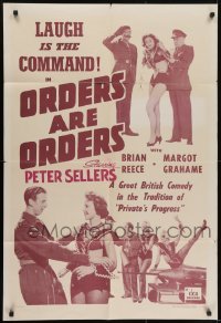 3y639 ORDERS ARE ORDERS 1sh 1957 Brian Reece, Margot Grahame, laugh is the command!