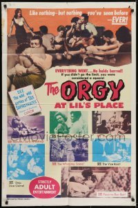 3y640 ORGY AT LIL'S PLACE 1sh 1963 William Mishkin, Ashley, everything went, full color images!