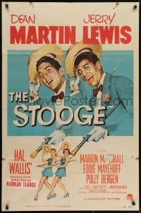 3y811 STOOGE 1sh 1952 artwork of singing vaudeville team Dean Martin & Jerry Lewis!