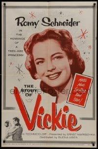 3y813 STORY OF VICKIE 1sh 1958 romance of a teen-age princess Romy Schneider!