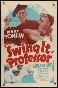 3y833 SWING IT PROFESSOR 1sh 1937 Pinky Tomlin, Paula Stone, Mary Kornman, musical teacher comedy!