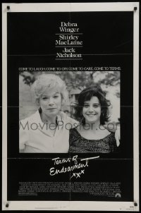 3y849 TERMS OF ENDEARMENT 1sh 1983 Shirley MacLaine & Debra Winger, Jack Nicholson!