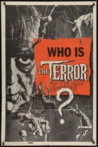 3y850 TERROR style B teaser 1sh 1963 art of Boris Karloff & sexy girls in web by Reynold Brown, Roger Corman