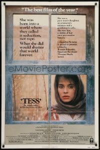 3y851 TESS 1sh 1981 Roman Polanski directed, image of sexy Nastassja Kinski in window!