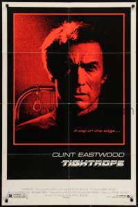 3y874 TIGHTROPE 1sh 1984 Clint Eastwood is a cop on the edge, cool handcuff image!