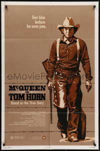 3y881 TOM HORN 1sh 1980 see cowboy Steve McQueen in the title role before he sees you!