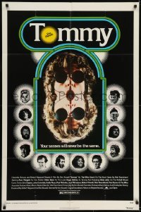 3y882 TOMMY 1sh 1975 The Who, Roger Daltrey, rock & roll, cool mirror image!