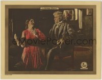 3z438 BUNTY PULLS THE STRINGS LC 1921 Leatrice Joy gives grumpy dad Russell Simpson a foot rub!