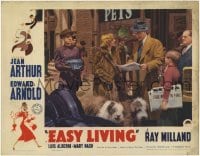 3z521 EASY LIVING LC 1937 Jean Arthur in $50,000 fur coat stares at Ray Milland, Preston Sturges!